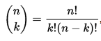 Binomial Coefficient Formula