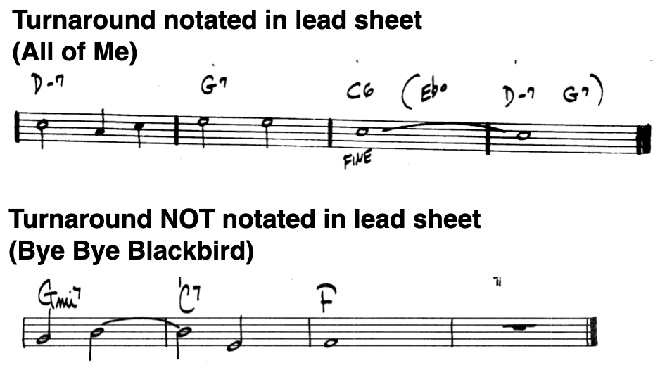 Turnarounds in Lead Sheets